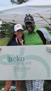 Natalie Cheng-Kai-On and Joe Carter at the 1st Annual Joe Carter & Friends Celebrity Golf Tournament